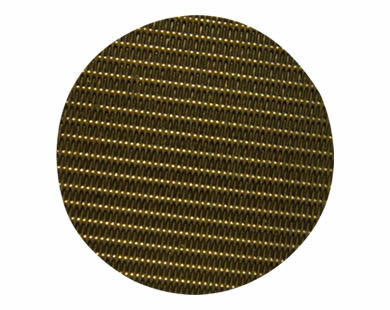 A round brass sintered filter disc.