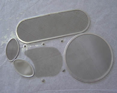 Several filter discs with different shapes.