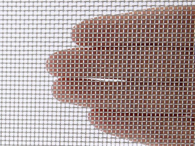 There is a plain weave stainless steel wire mesh sheet with 14 mesh.